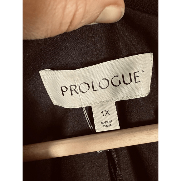 Prologue Women's Long Sleeve Oversized Slouchy Blazer Black Size 1X NWT - Picture 4 of 14